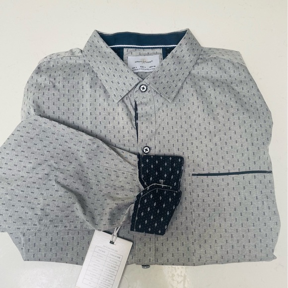 Gray Casual Button Down Shirt with Crisp Finish - Picture 16 of 16